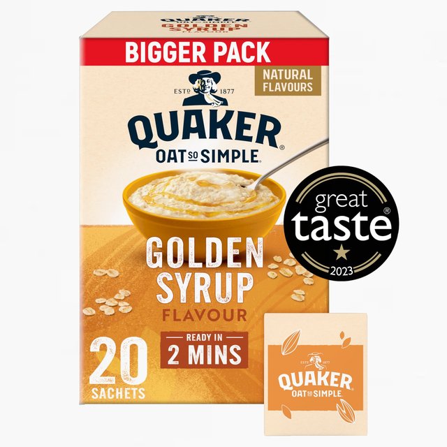 Quaker Oat So Simple Family Pack Golden Syrup Porridge Sachets Cereal   20 per pack GOODS M&S   