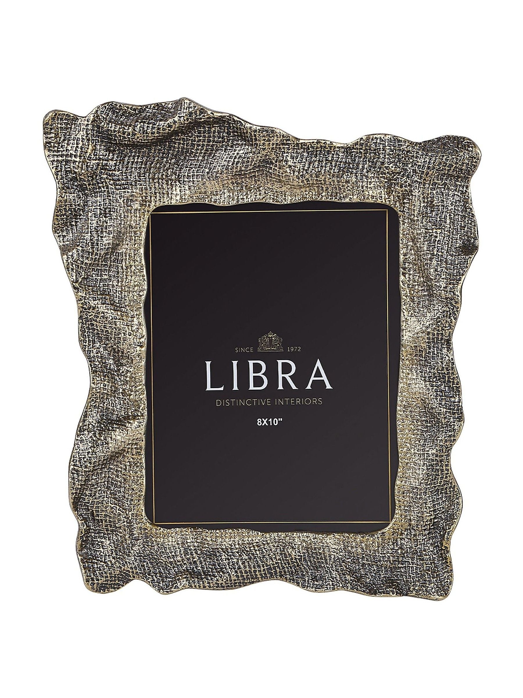 Libra Interiors Molten Weave photo frame antique brass 8x10 - British product