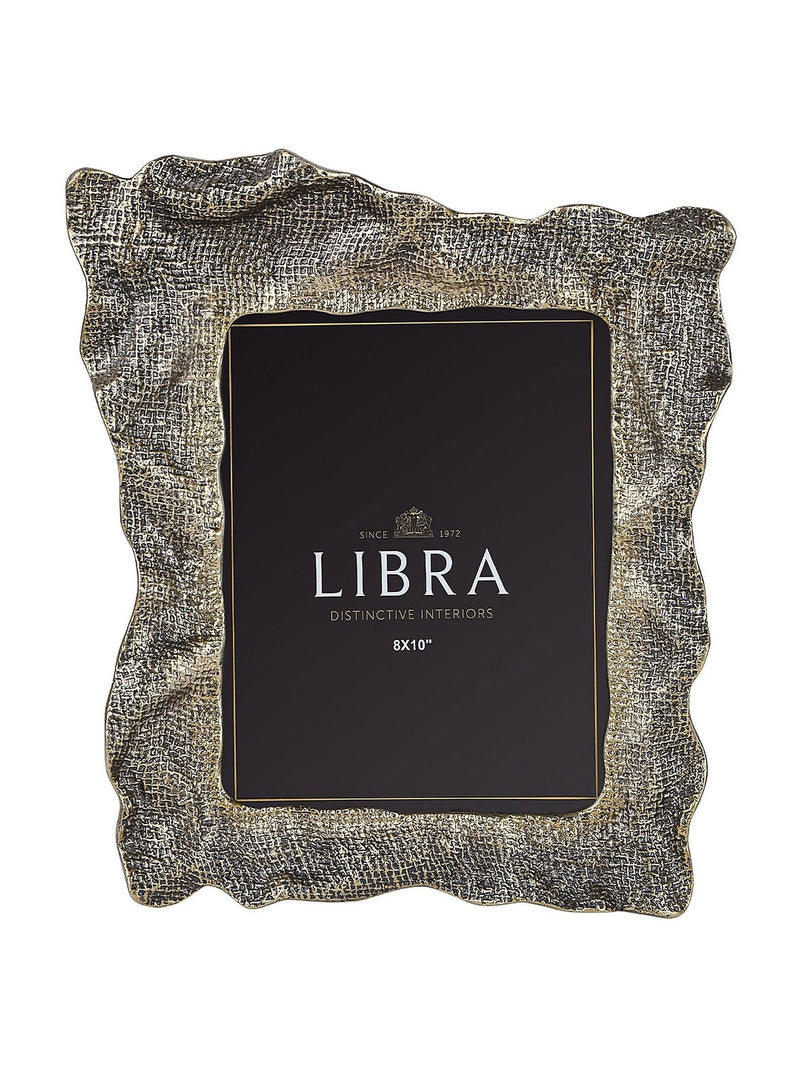 Libra Interiors Molten Weave photo frame antique brass 8x10 - British product