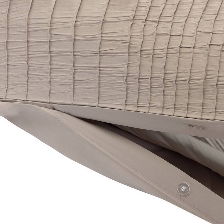 Argos Home crinkle taupe bedding set single (British brand)