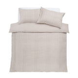 Argos Home Crinkle Taupe Bedding Set - Superking