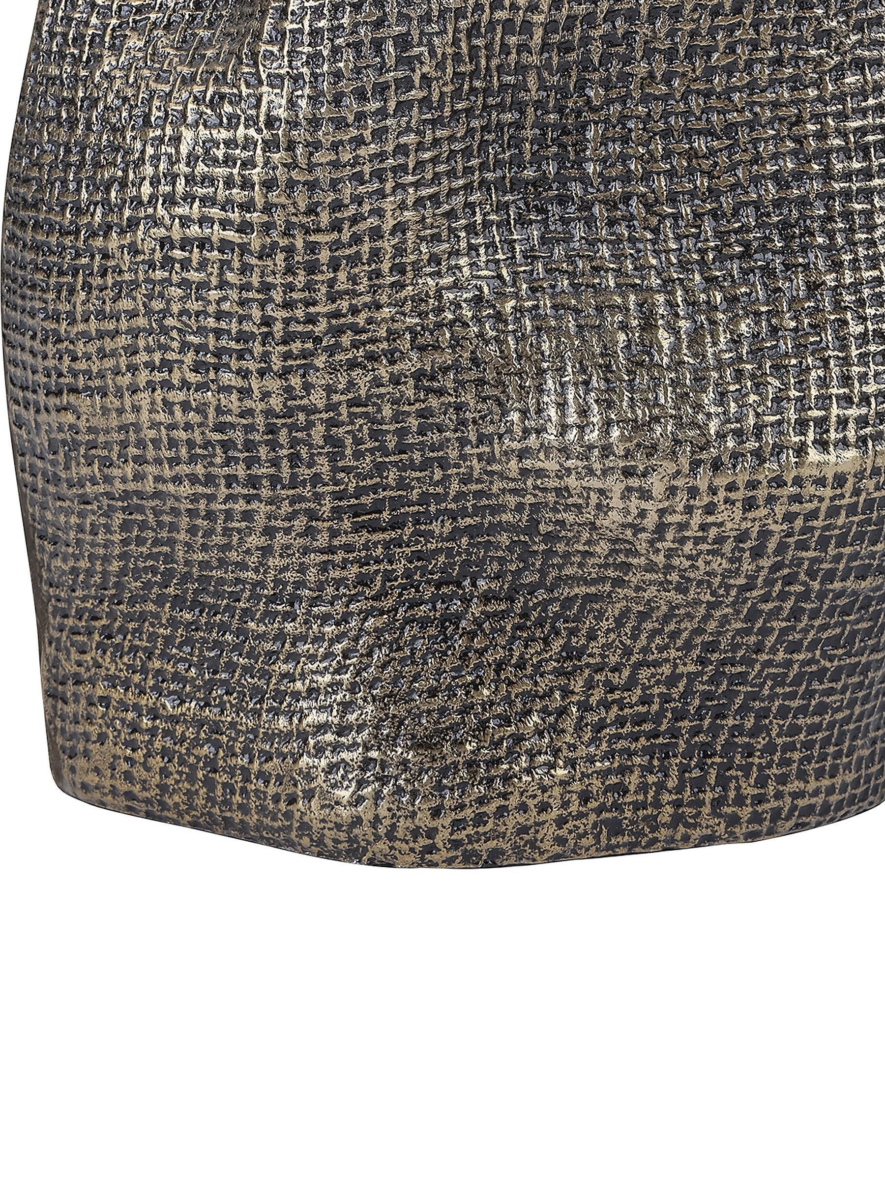 Libra Interiors antique brass gold molten weave small vase, UK version