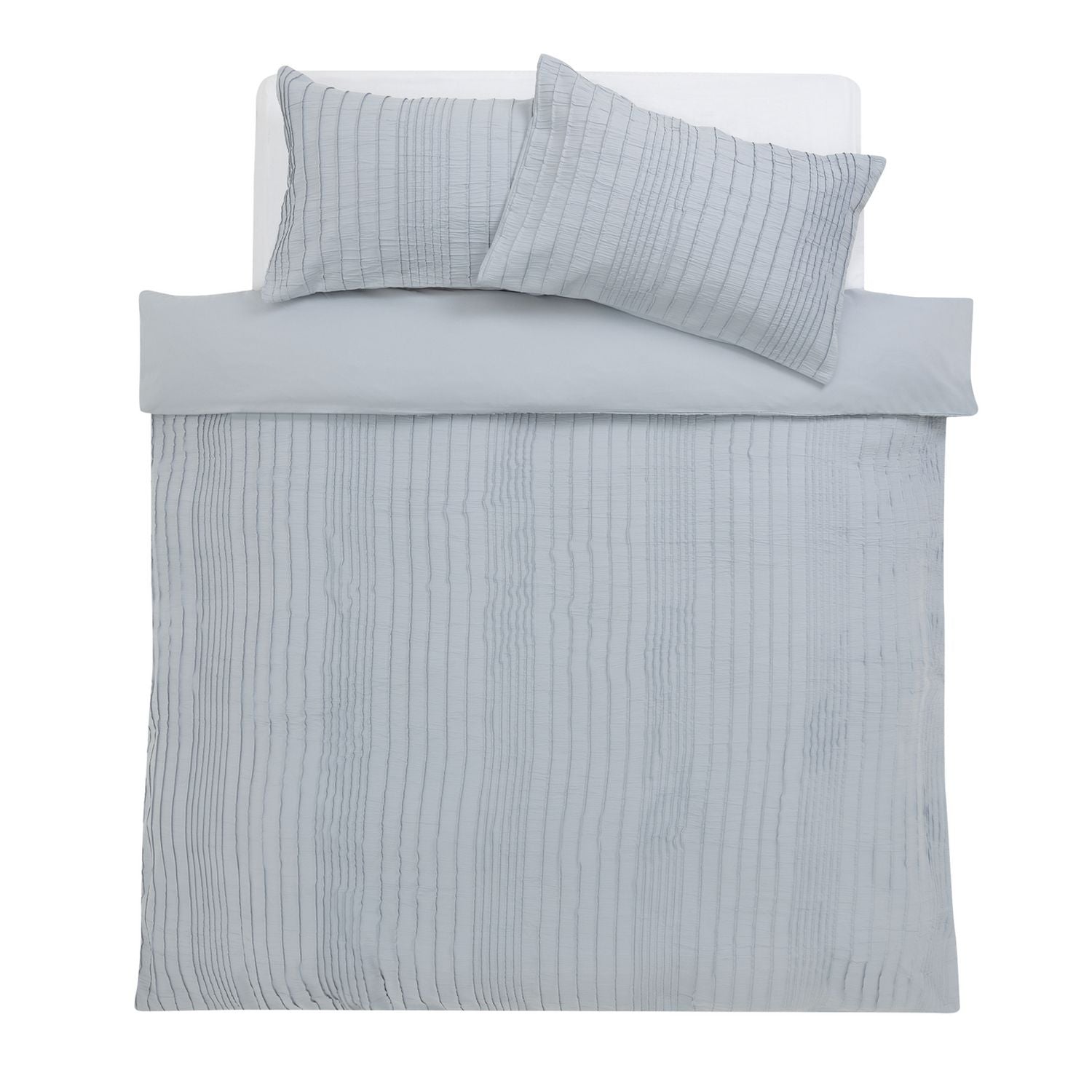 Argos Home Crinkle Blue Bedding Set - Superking