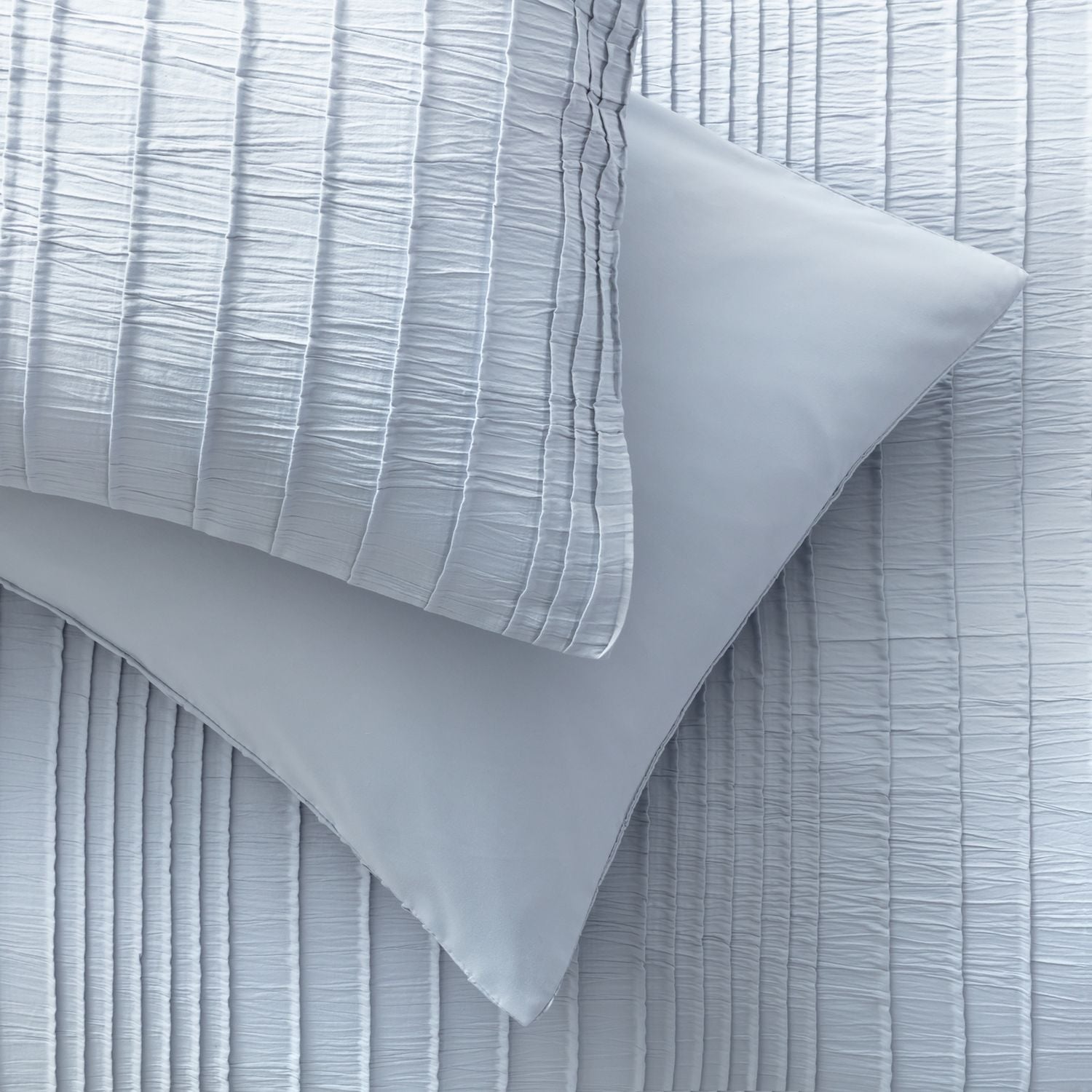 Argos Home Crinkle Blue Bedding Set - Superking
