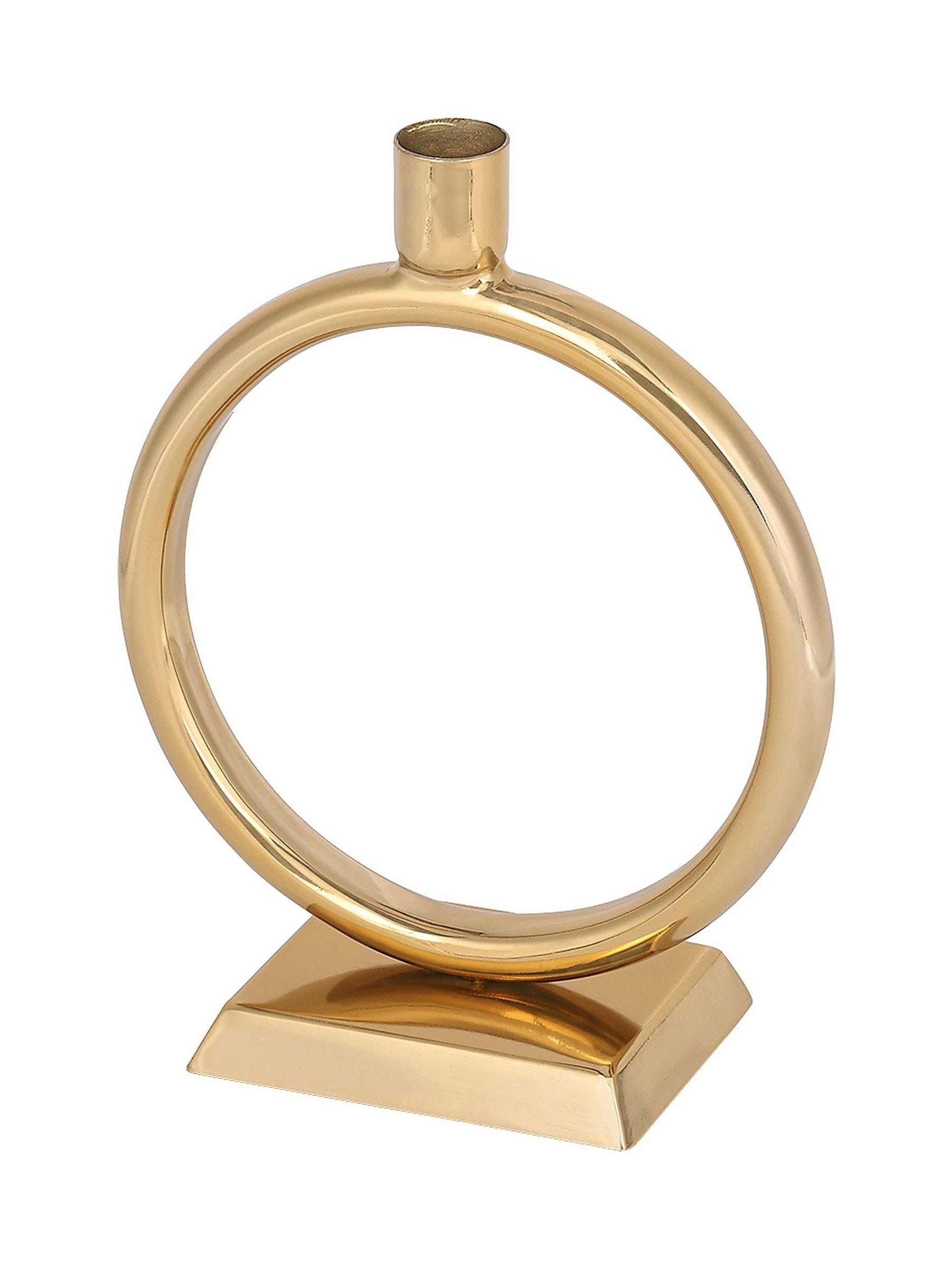 Libra Interiors gold Luca ring candlestick, UK version