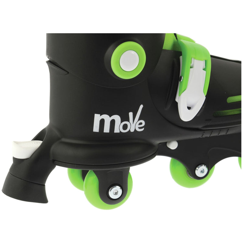 MoVe 2-in-1 adjustable junior skates green, imported from the UK