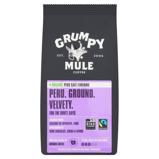 Grumpy Mule Organic Peru Ground Coffee   227g