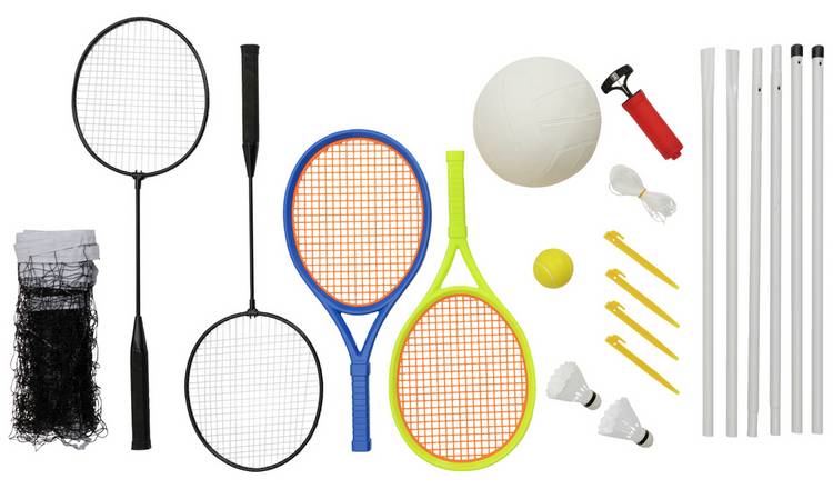 Chad Valley 3-in-1 sports set for tennis, badminton and volleyball - British product