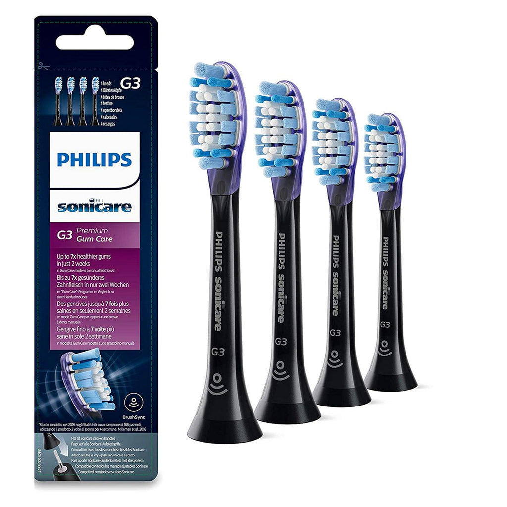 Philips Sonicare Premium Gum Care BrushSync Enabled Replacement Brush Heads - 4pk Black HX9054/33