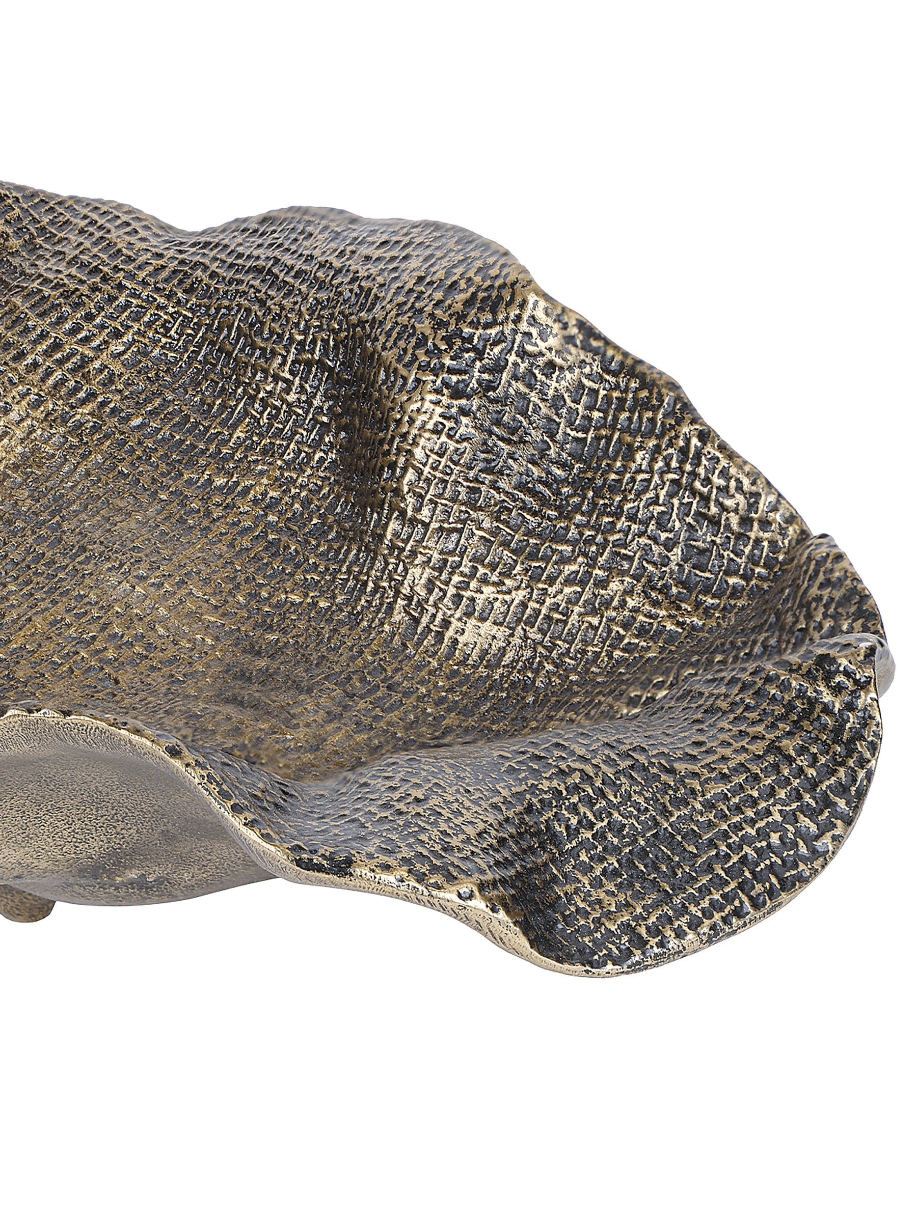 Libra Interiors Molten Weave platter antique brass 37x26cm (British brand)