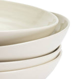 Habitat cream ripple stoneware pasta bowls 4 piece (British brand)