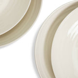 Habitat cream ripple stoneware pasta bowls 4 piece (British brand)
