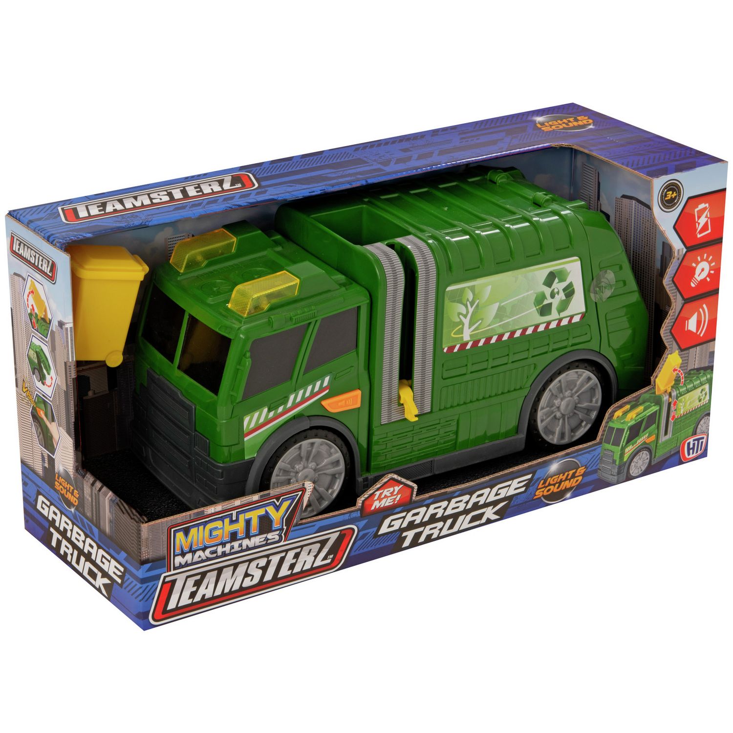 Teamsterz lights and sounds garbage truck toy, UK version
