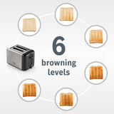 Bosch 4-slice toaster stainless steel, imported from the UK