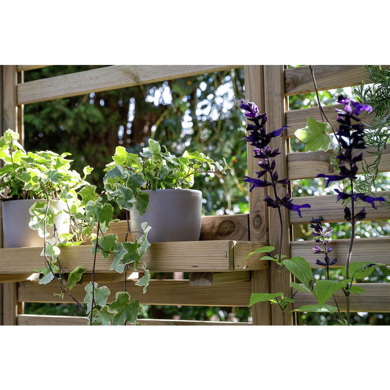 Forest Slatted Wall Planter 2 Shelves - British product