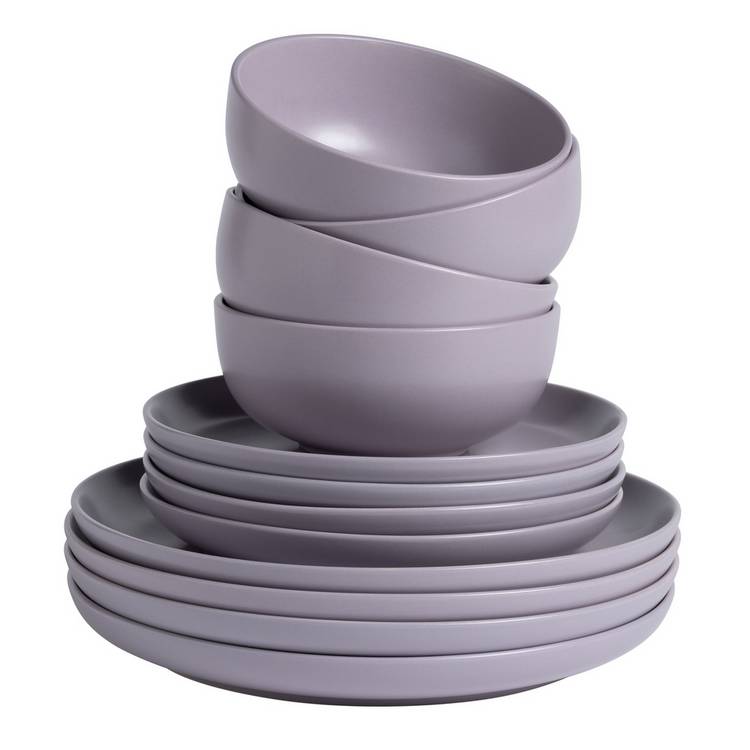 Habitat dinner set lilac 12-piece, UK version