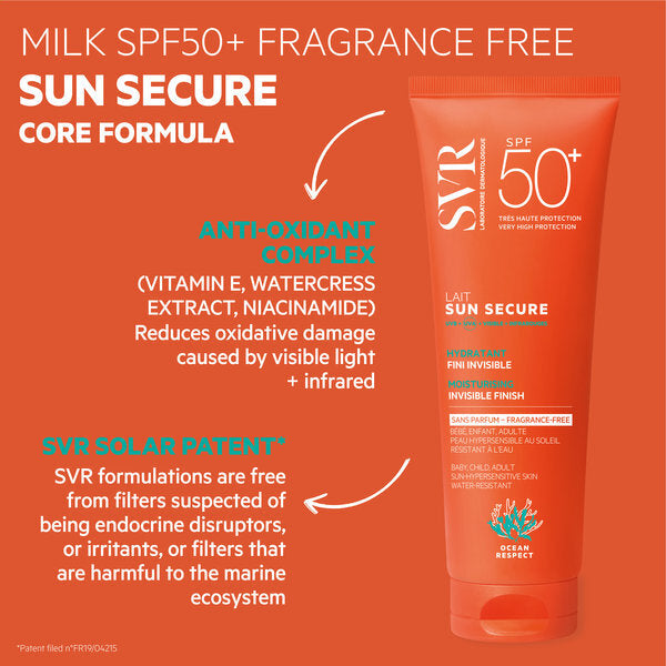 SVR Sun Secure sun milk SPF 50+ 250ml (British brand)