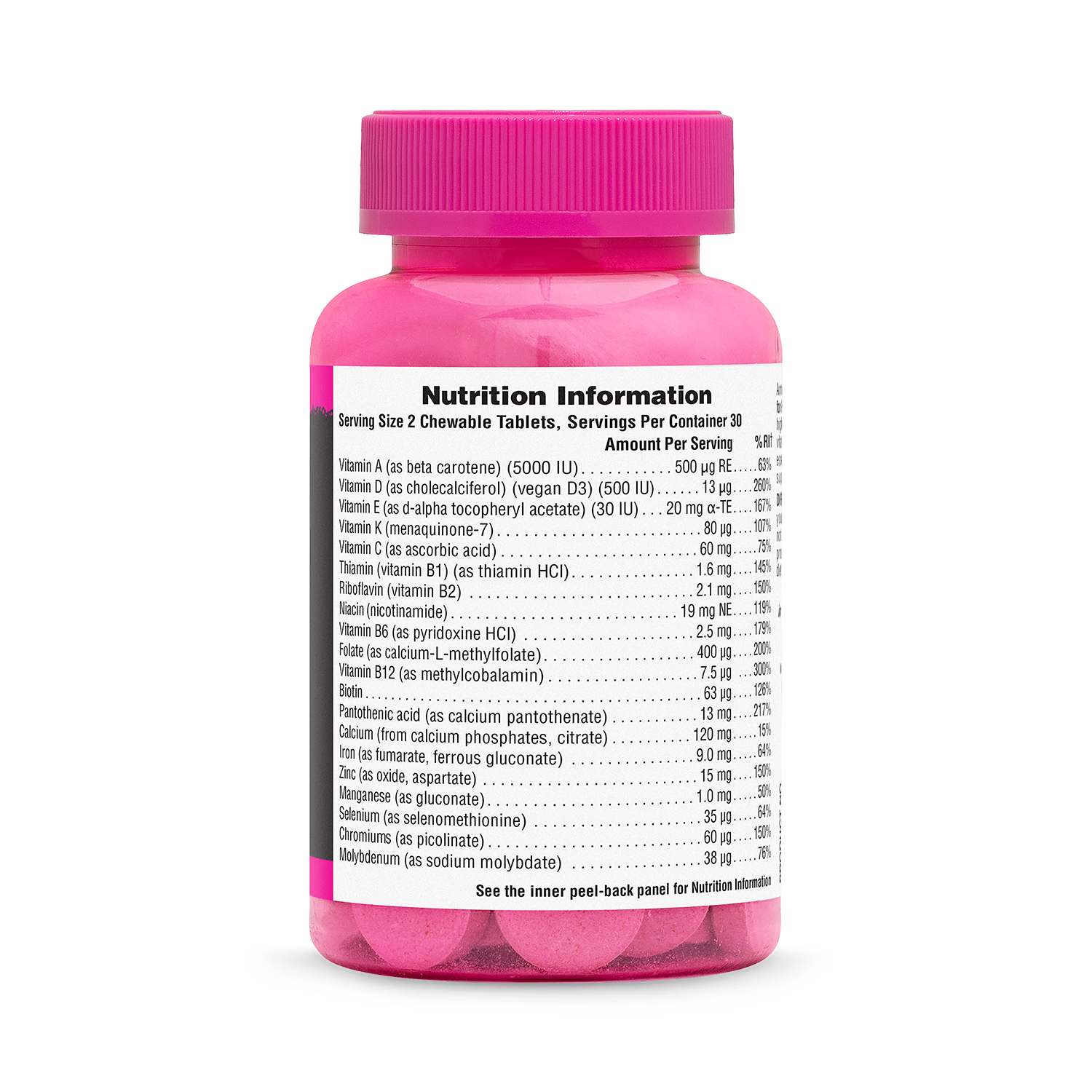 NaturesPlus teen female multivitamin 60 chewables - British product