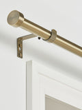 Antique Brass Stud Finial Extendable 28mm Curtain Pole Kit