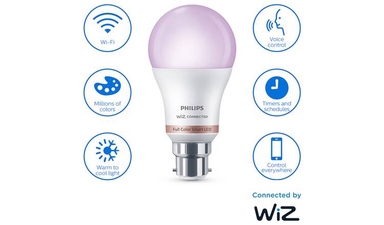 Philips smart bulb B22 colour pack of 2 - British product