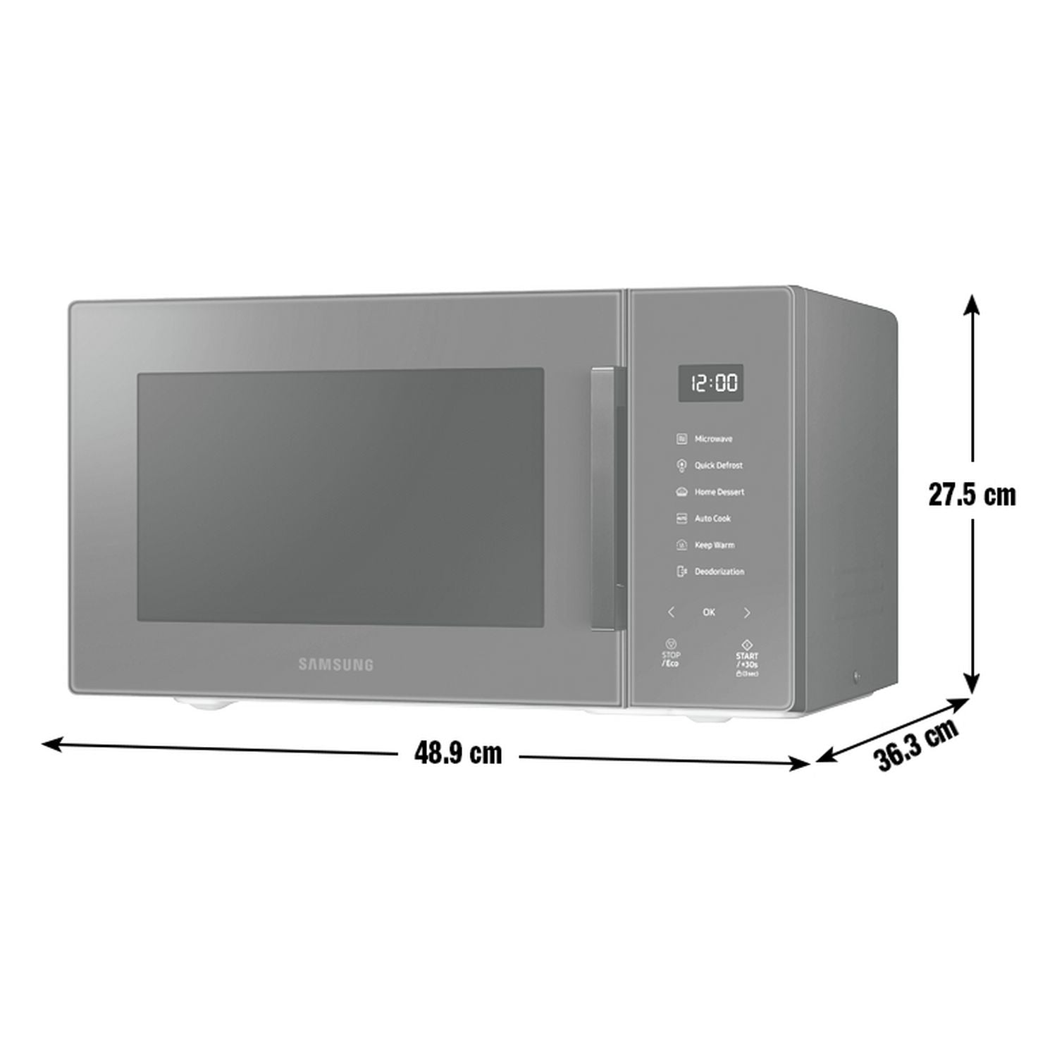 Samsung 800W 23L Standard Microwave Charcoal - British product