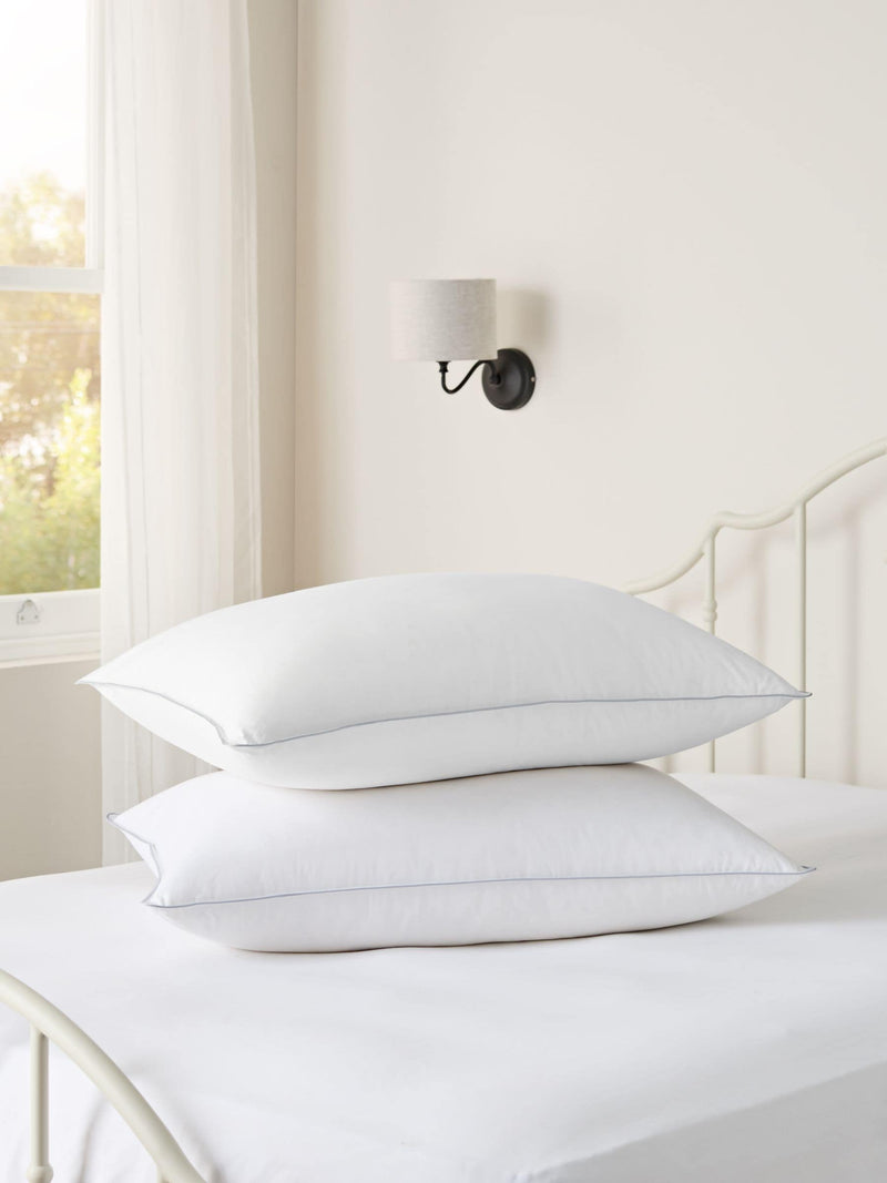 2 Pack Medium Duck Feather and Down Bed Pillows