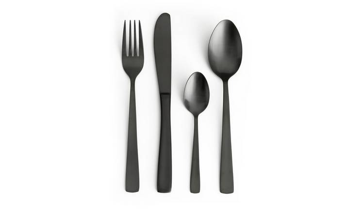 Habitat Satin cutlery set 16 piece stainless steel - British product