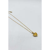 SVNX chunky heart pendant necklace in gold 40cm (British brand)