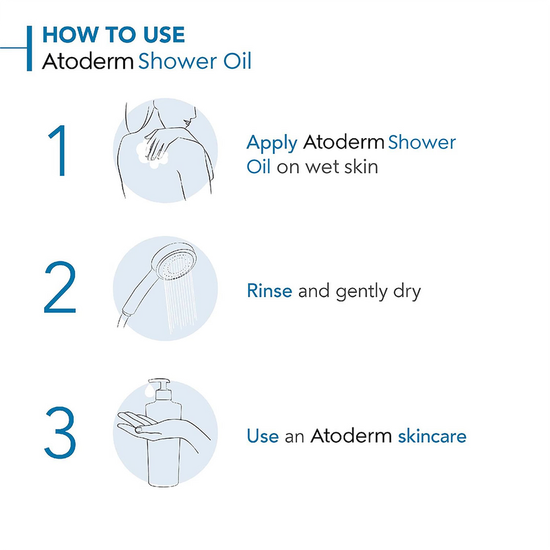 Bioderma Atoderm Shower Oil body wash 200ml (British brand)