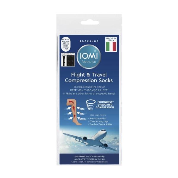 IOMI mens compression flight socks 18 mmHg, imported from the UK