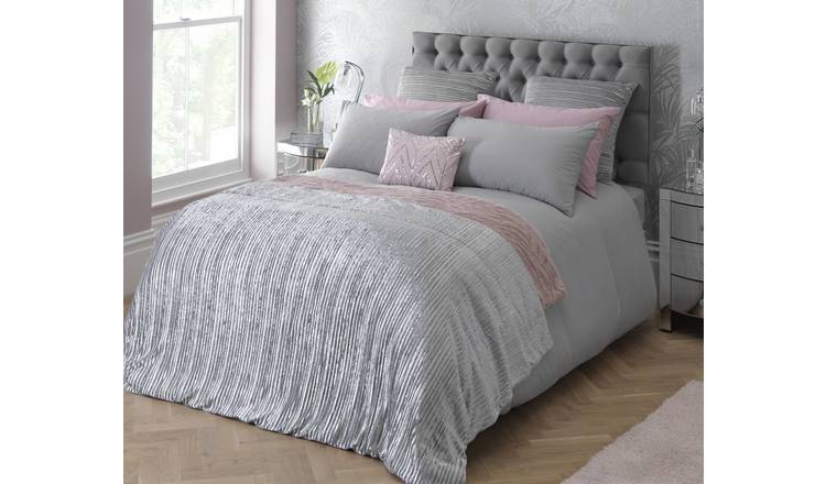 Silentnight supersoft microfibre pillowcase pair dove grey 48x76cm, imported from the UK