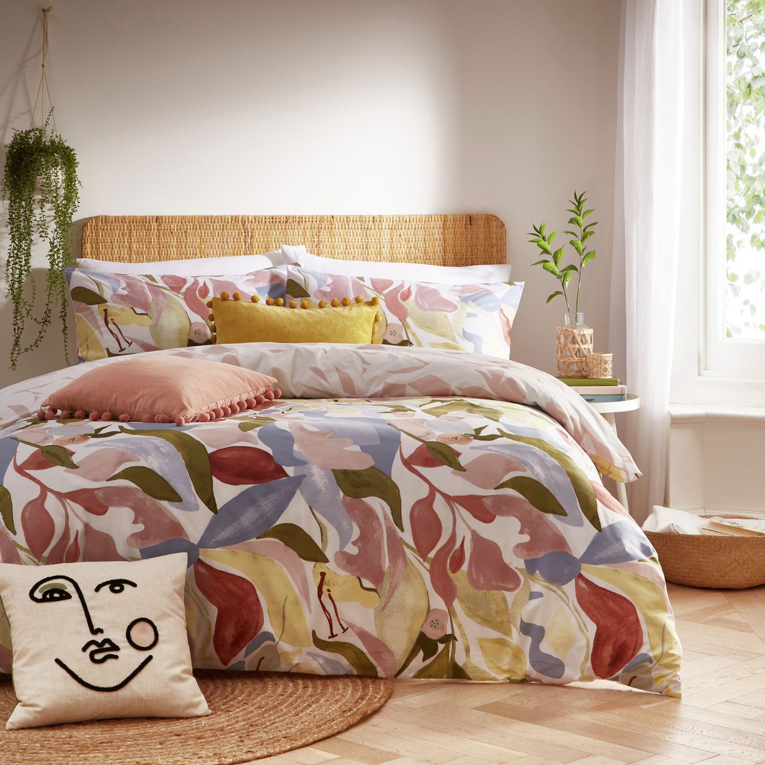 furn Amarosa Floral Pink Bedding Set - King size