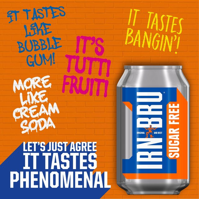 IRN-BRU Sugar Free   24 x 330ml GOODS M&S   