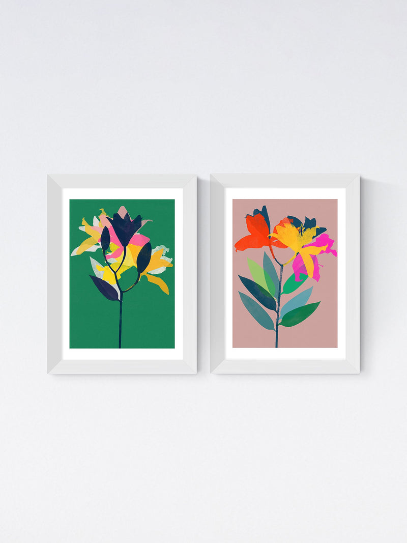 East End Prints green lily wall art prints set - British product