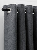 Black stud finial extendable curtain pole kit 28mm, UK version