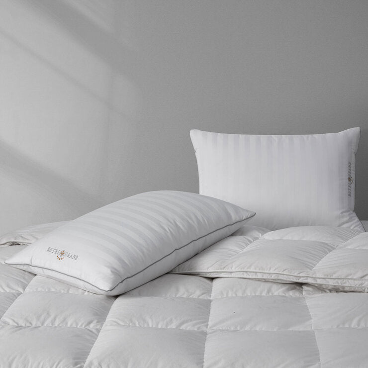 Hotel Grand feather and down rolled pillow 2 pack, UK version