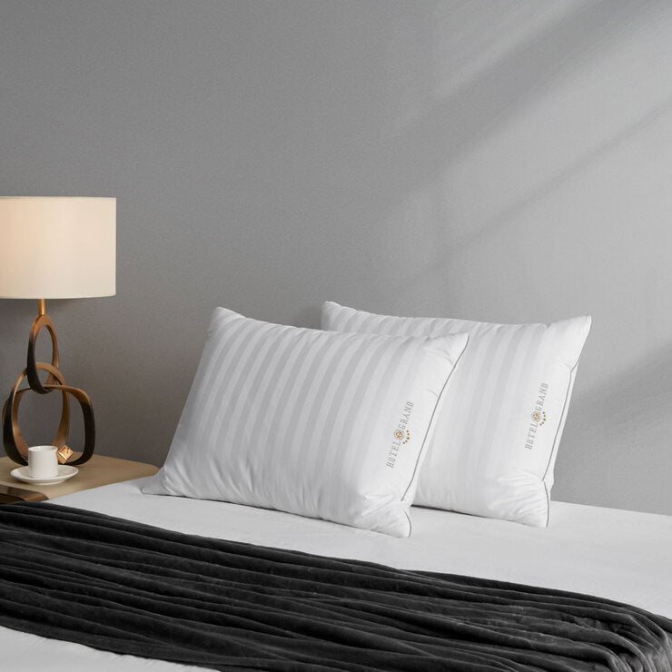 Hotel Grand feather and down rolled pillow 2 pack, UK version