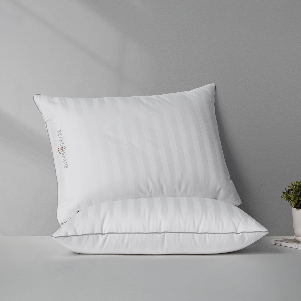 Hotel Grand feather and down rolled pillow 2 pack, UK version