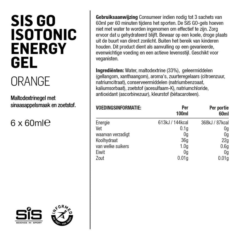 SIS energy gels variety pack 60ml 24 pack - British product