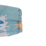 Ziggle Baby Coverall Feeding Bib - Blue Giraffe &amp; Elephant
