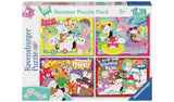 Squishmallows puzzle set 4 seasonal scenes 400 pieces, imported from the UK