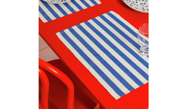 Habitat Maubec blue striped placemats set of 4, UK version