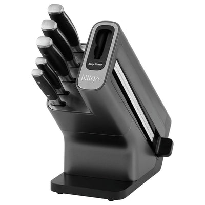 Argos Ninja Stay Sharp 5 Piece Knife with Knife Block - Black- Buy online at McGrocer