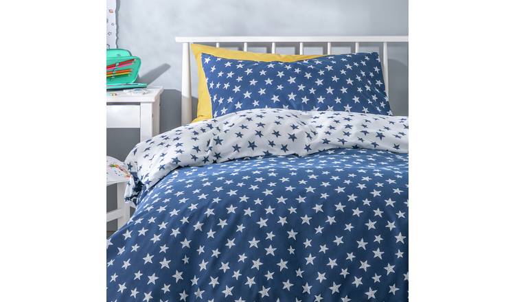 Habitat kids reversible star navy bedding set toddler (British brand)