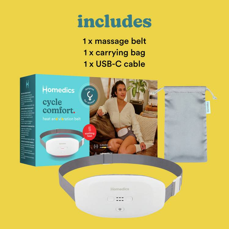 Homedics Cycle Comfort femcare belt with heat and vibration, UK version