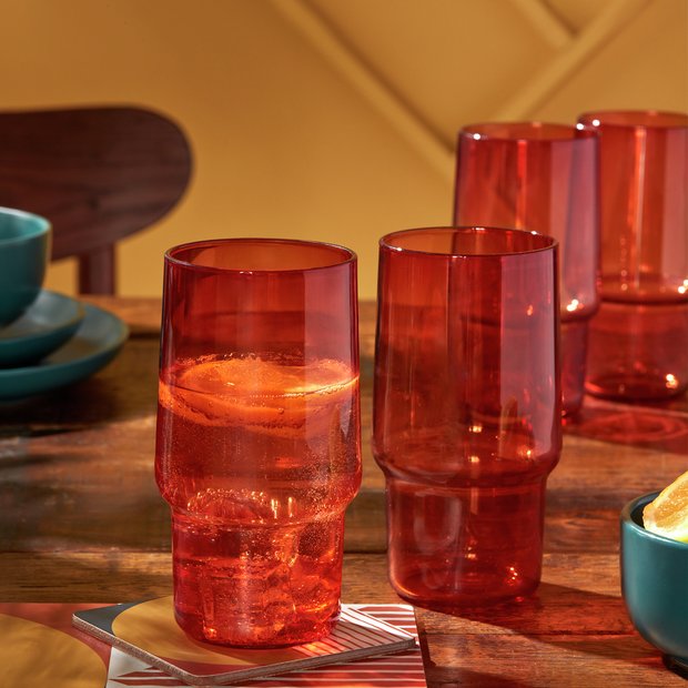 Habitat set of 4 stackable hi ball glasses (British brand)