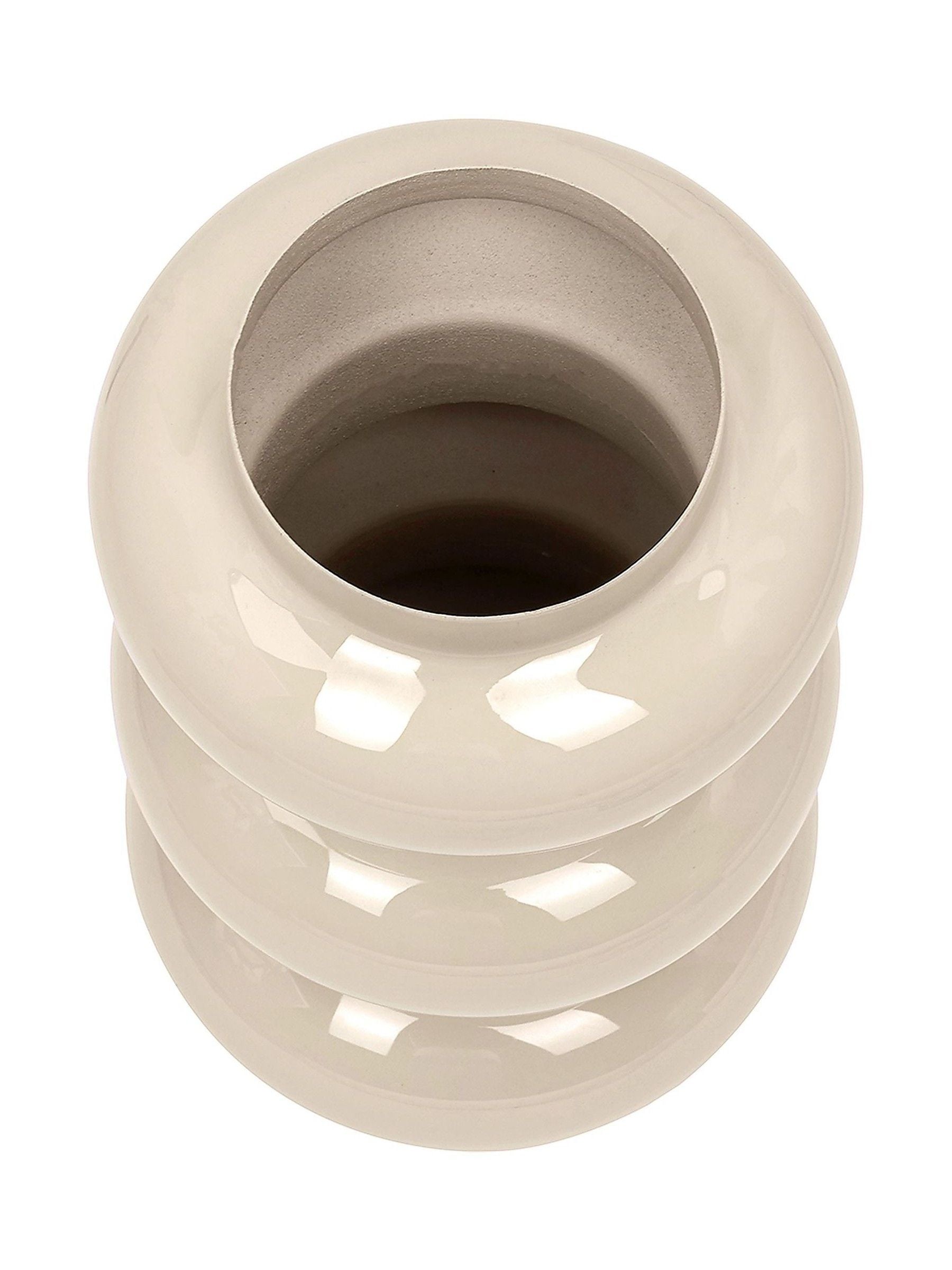 Libra Interiors cream ovolo enamel iron medium vase (British brand)