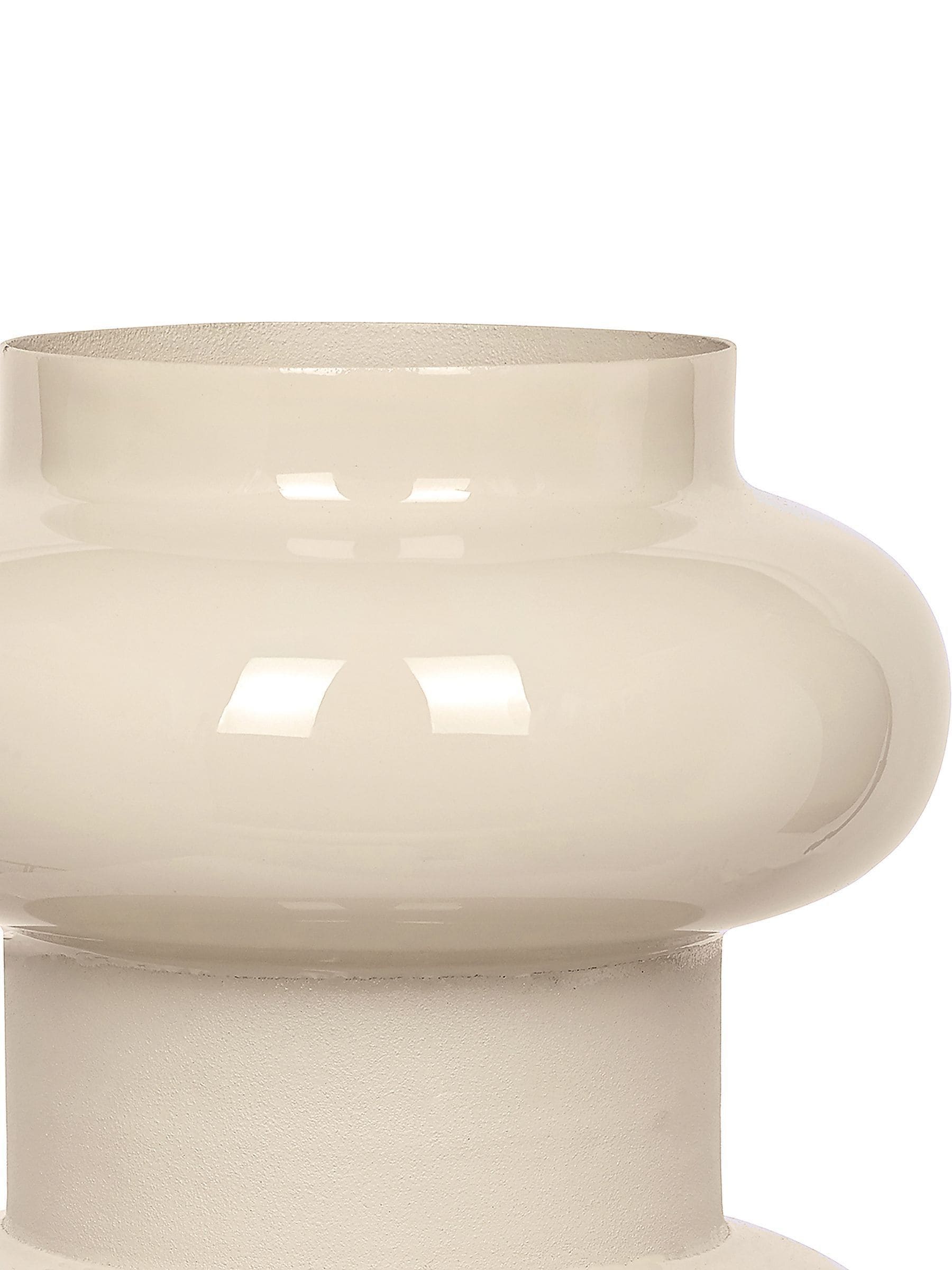 Libra Interiors cream ovolo enamel iron medium vase (British brand)