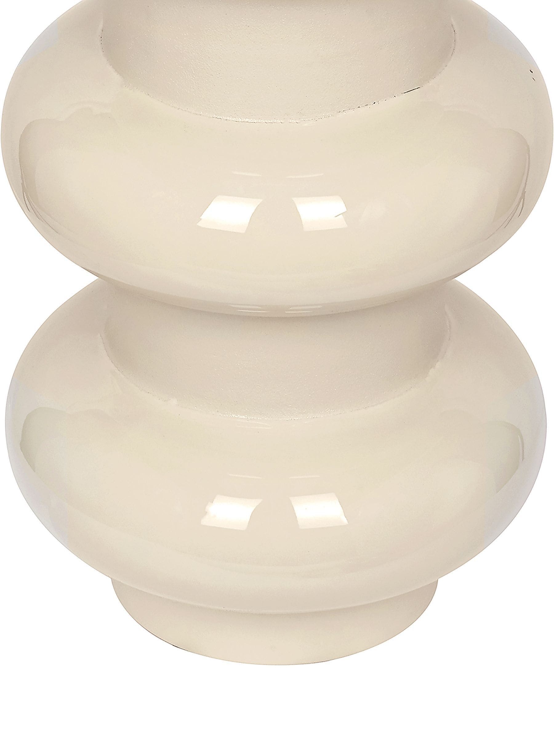 Libra Interiors cream ovolo enamel iron medium vase (British brand)