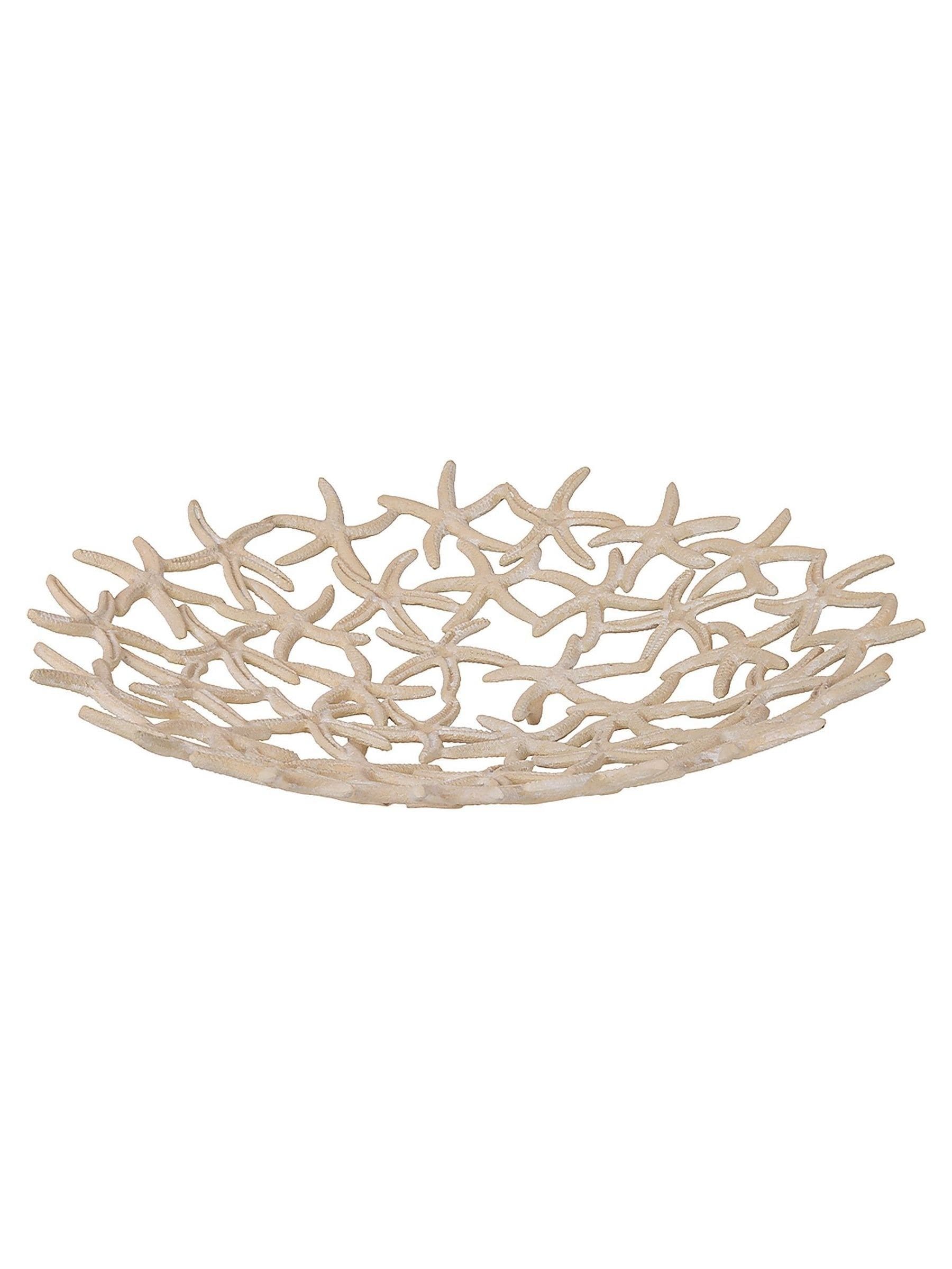 Libra Interiors beige stonewash starfish shallow bowl (British brand)